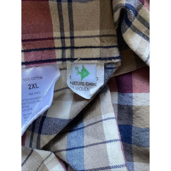 LRG Lifted Research Group Short Sleeve Button Up Flannel Shirt 2XL Hip Hop Y2K - Picture 10 of 12